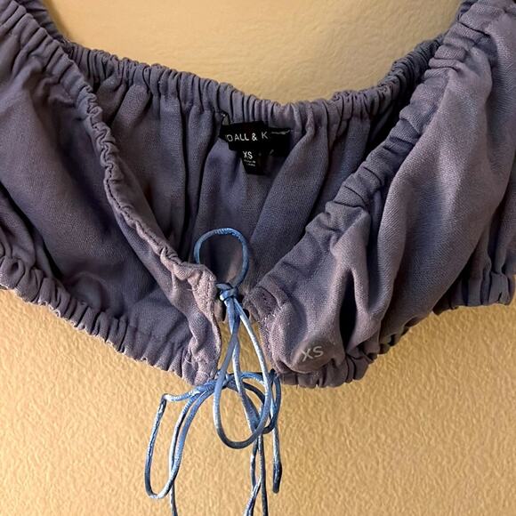 Kendall & Kylie Periwinkle Tie Crop Top Size XS - Picture 4 of 7